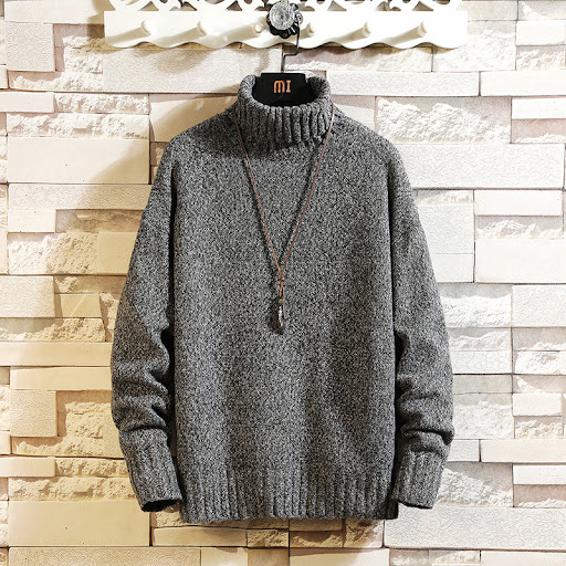 Title 3, Mens High-Neck Thick Knit Warm Sweater, your u...