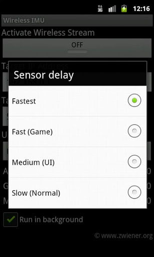 Screenshot Wireless IMU
