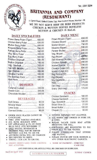 Britannia Industries Ltd menu 1