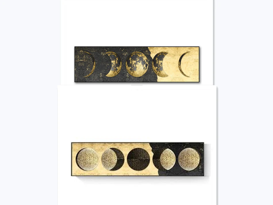 Juego de mesita de noche con luz dorada de lujo, colgante, con luna y tierra, para crear un ambiente relajante y sofisticado.