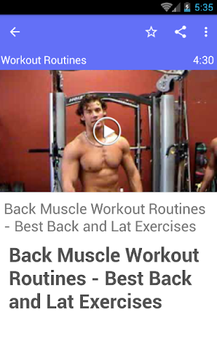 Workout Routines