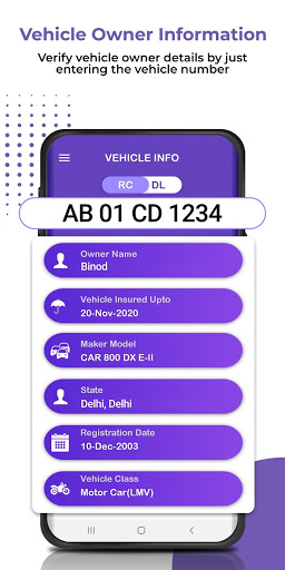 Screenshot Vehicle Owner Information