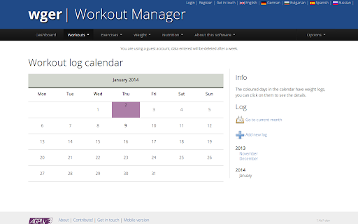 wger Workout Manager