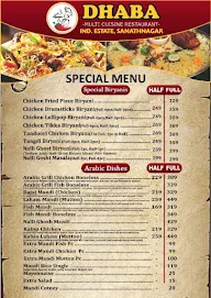 Dhaba -The Multicuisine Restaurant menu 3