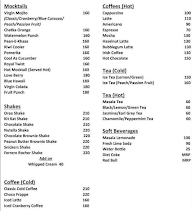 Shakezone menu 2