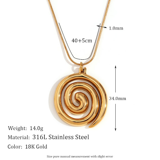 Title 1, Niche Stainless Steel 18K Gold Plated Snake Cha...