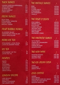 The London Shakes & Dhaba Cafe menu 1