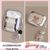 Vỏ Bảo Vệ Bao Đựng Tai Nghe Airpod 1/2 - Jerry Case Bear Bạc