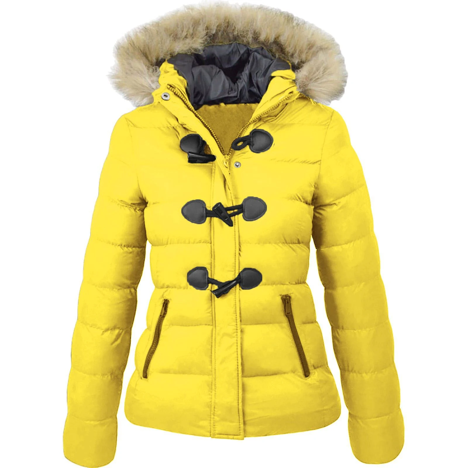 Title 6, Manteau en coton pour femme avec boucle en corn...