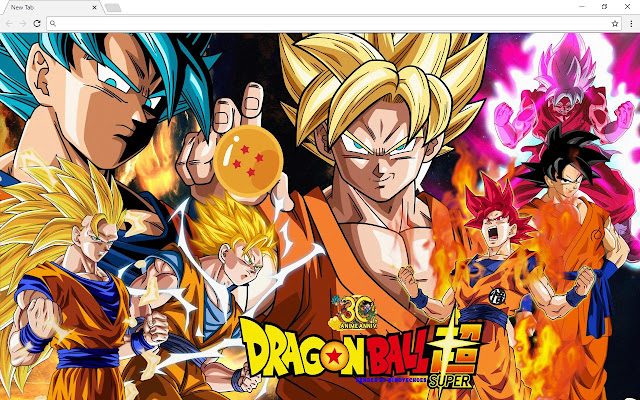 Dragon Ball Super DBZ New Tab Page chrome extension