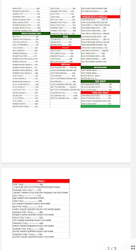 Hindustani Zaika menu 2