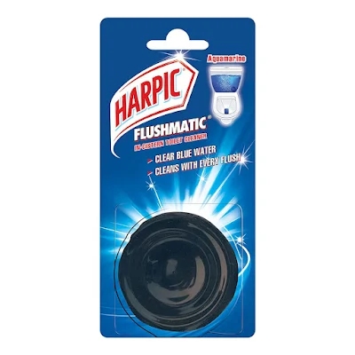 Harpic Toilet Cleaner - Flushmatic, Clear Blue - 50 g