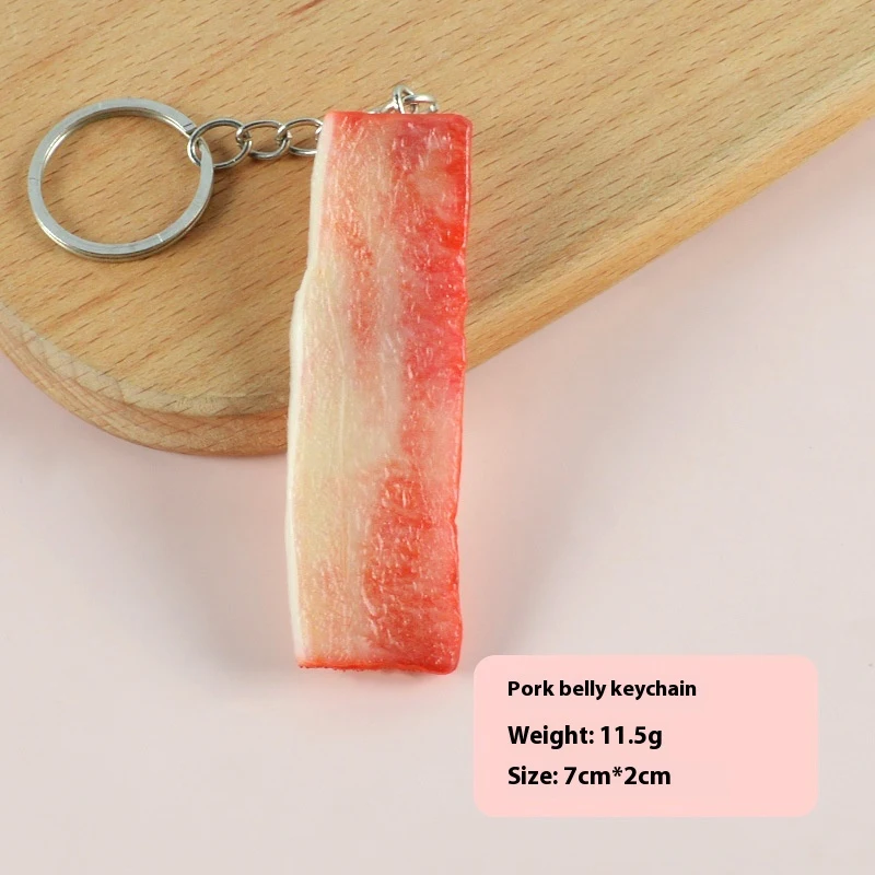 Llavero de costillas de carne para alimentos, colgante creativo para accesorios de fotografía. ¡Añade diversión y originalidad a tus sesiones!