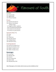 Flavours Of South menu 3