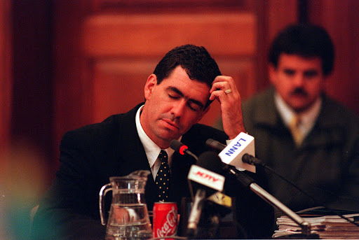 Hansie Cronje gives evidence to the King Commission in June 2000.