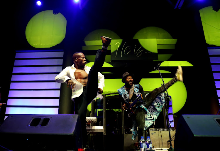 Selaelo Selota performs with his band at the KZN International Jazz Festival at The Station in Durban