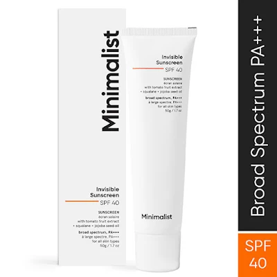 Minimalist Invisible Sunscreen With Broad Spectrum SPF40 50ml