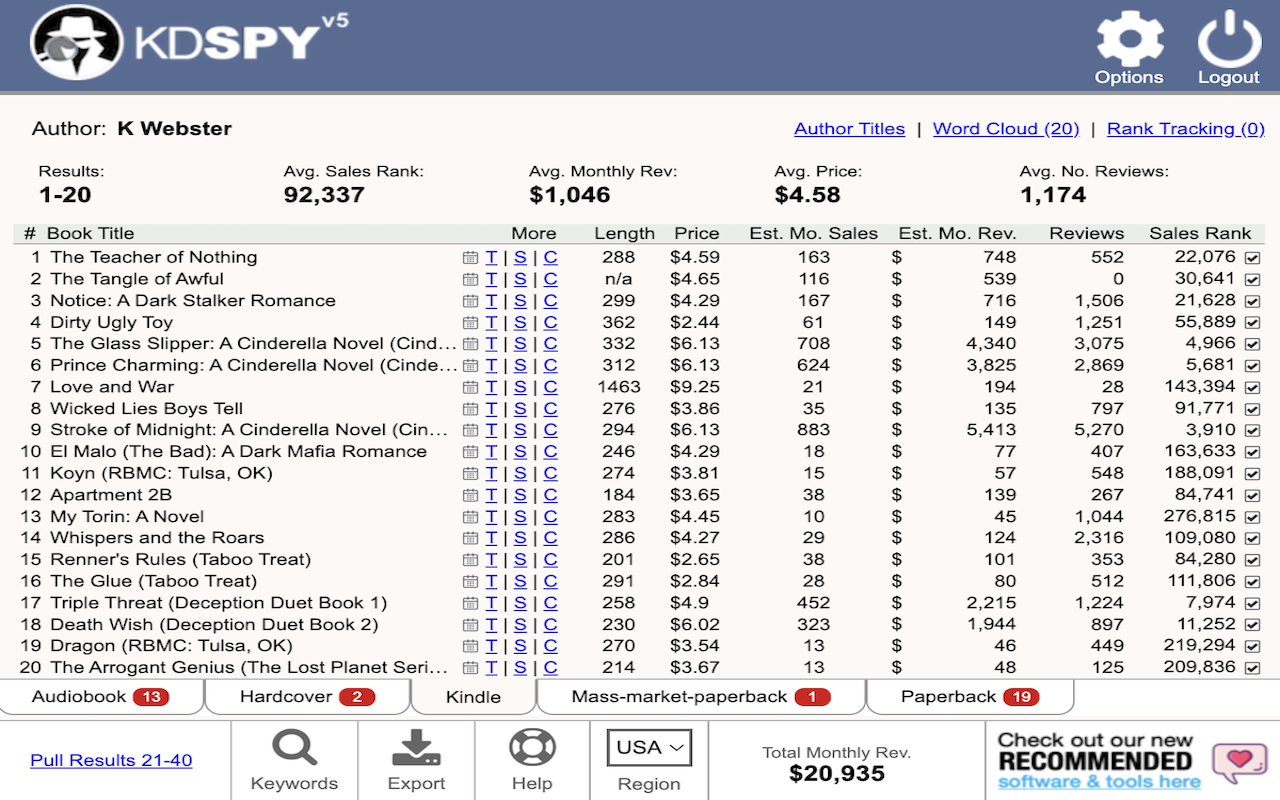 KDSPY – Keyword Research for Authors Preview image 4