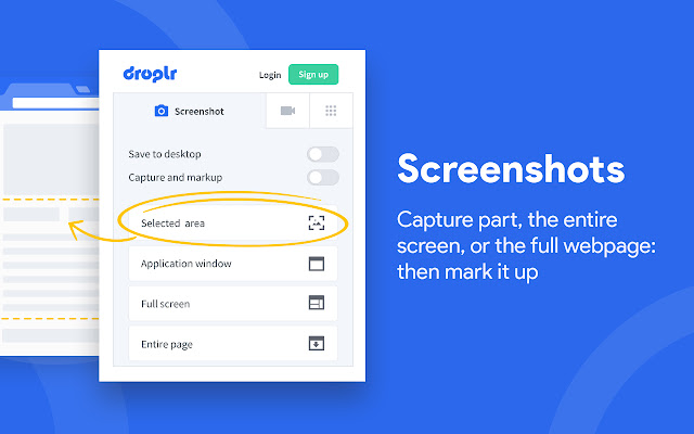 Screenshot & Screen Recorder w/ Webcam-Droplr chrome extension