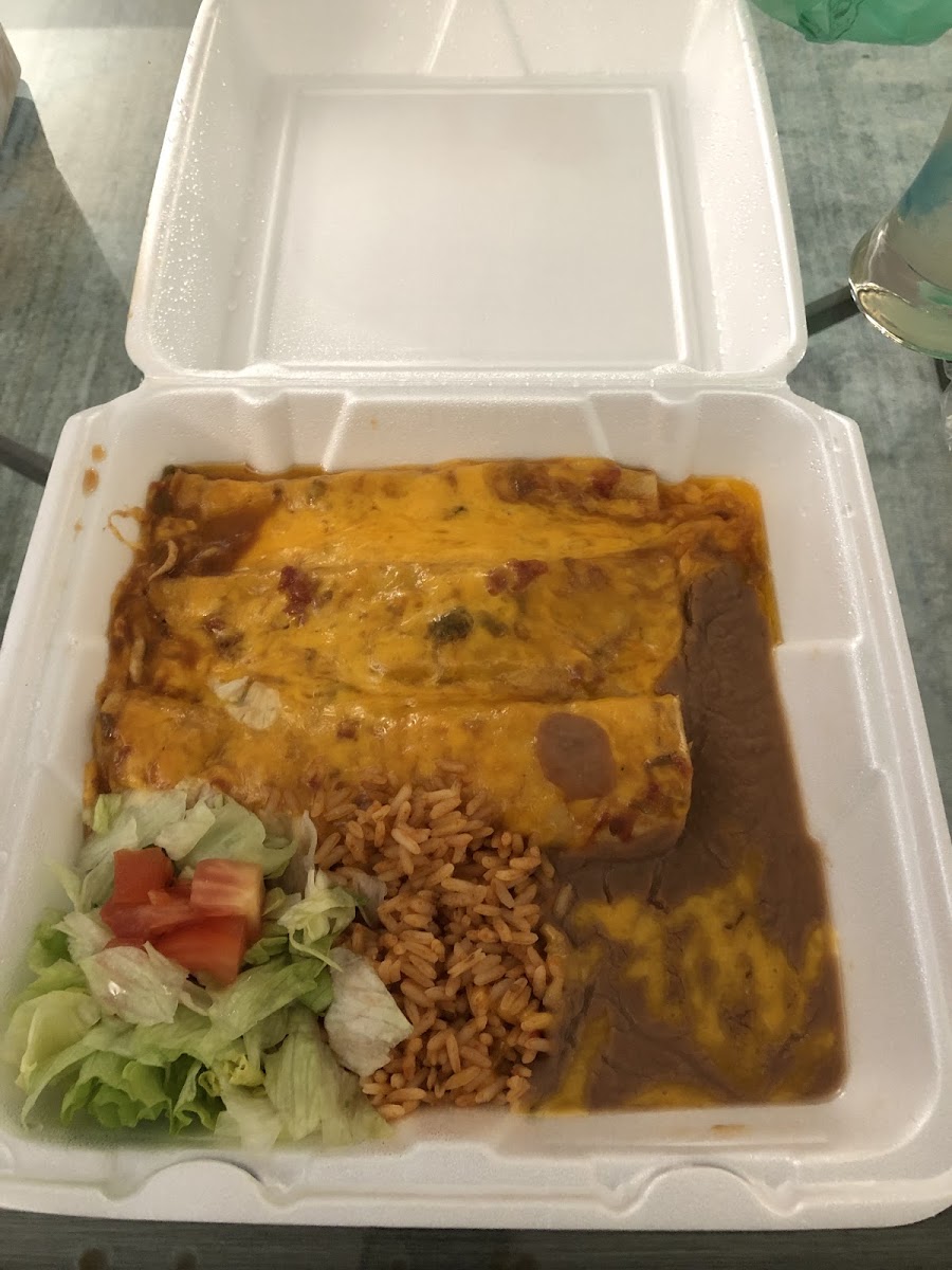 Enchilada plate