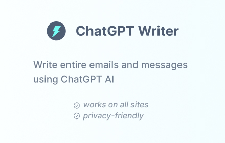 ChatGPT Writer - Write mail, messages with AI small promo image