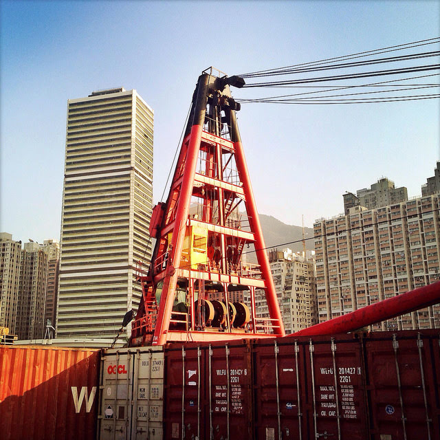 Hong Kong, Cargo Lighter Barge,  香港, 駁船, pier, harbor, boat