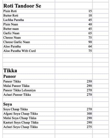 Social Diaries Cafe menu 