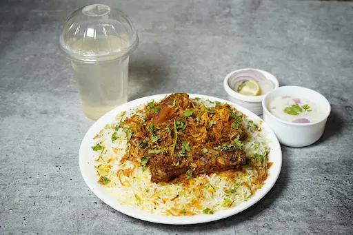 Chicken Hyderabadi Dum Biryani With Lemonade