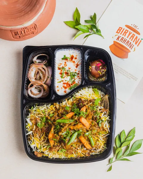 Vegetable Dum Biryani Meal