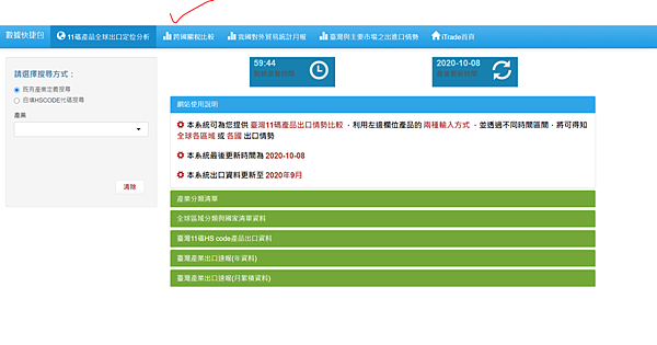 出口資料查詢  出口查詢   稅則查詢  Itrade 外貿協會