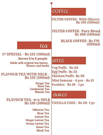 Cozy Club Cafe menu 