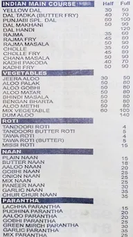 Shere Punjab menu 1