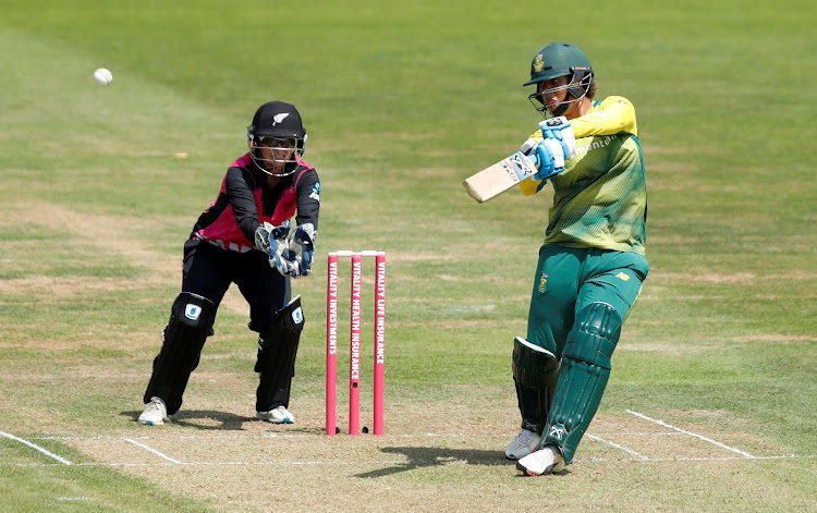 South Africa’s Chloe Tryon in action against England.