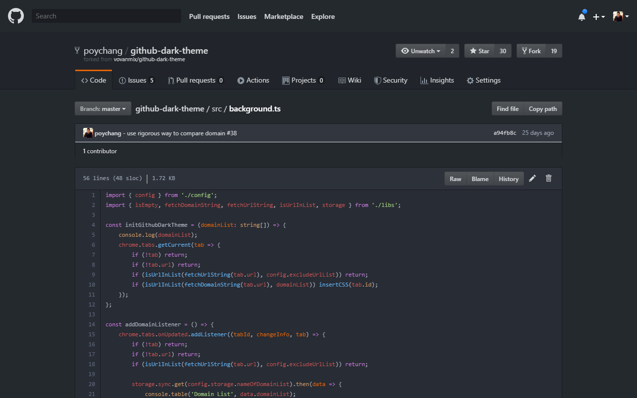 GitHub Dark Theme Preview image 4