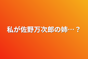 私が佐野万次郎の姉…？