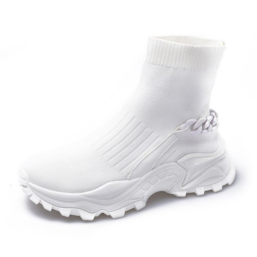 Title 2, Womens sock shoes, thick-soled knitted sports ...