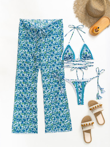 Title 13, Womens three-piece bikini, separated swimwear....
