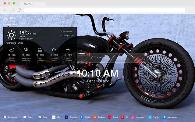 Motorcycle Hot Car HD New Tabs Theme