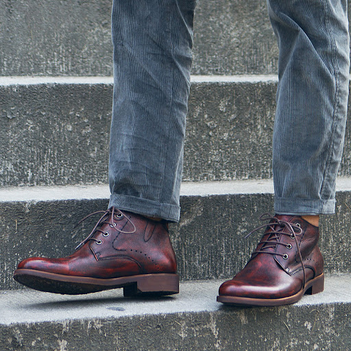 Title 1, Mens Fashion Soft Leather Retro Trend Shoes Co...