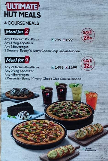 Pizza Hut menu 