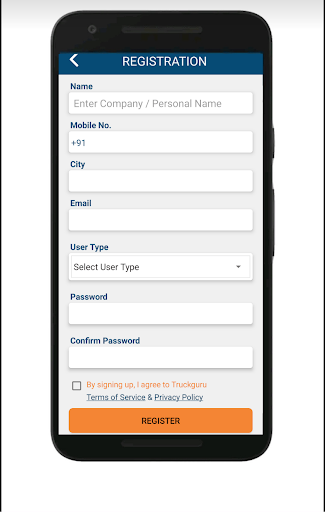 Screenshot Truck Booking App - TruckGuru