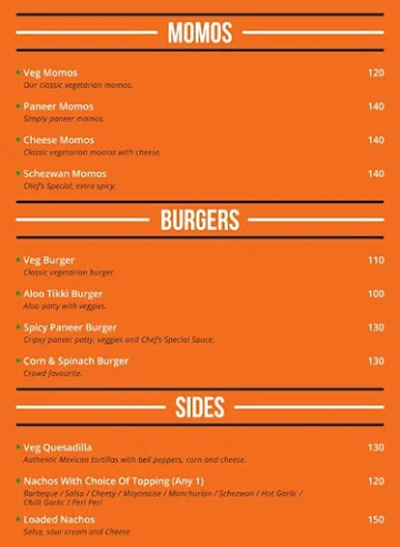 Firefries menu 