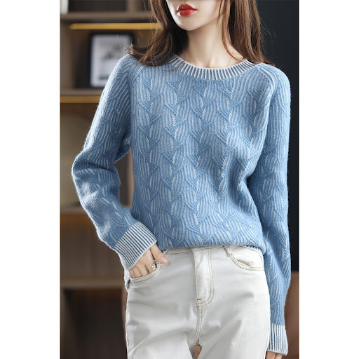 Title 5, Womens Round Neck Pullover Thickened Cashmere ...