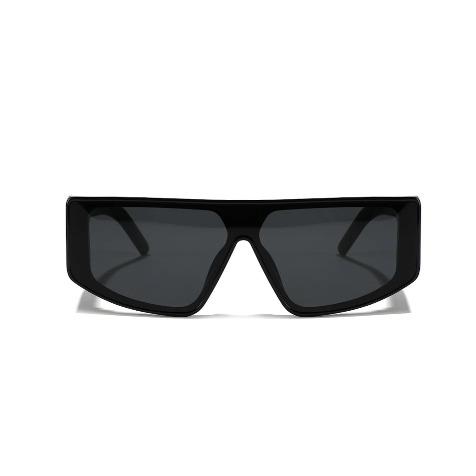 Gafas de sol extragrandes de una pieza para hombre con remaches