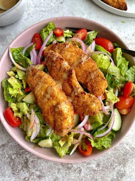 Crispy Chicken Strips Salad