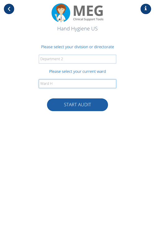 Android application Hand Hygiene Audit US screenshort