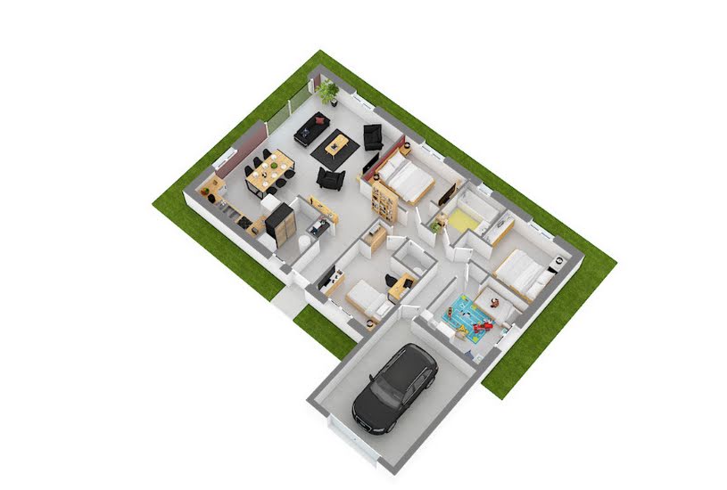  Vente Terrain + Maison - Terrain : 1 512m² - Maison : 100m² à Bohas-Meyriat-Rignat (01250) 