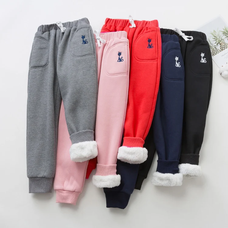 Title 6, Meisjes warme fluwelen gevoerde broek, kinder-k...