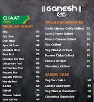 Ganesh Bhel menu 3