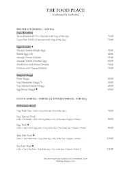 The Food Place menu 8